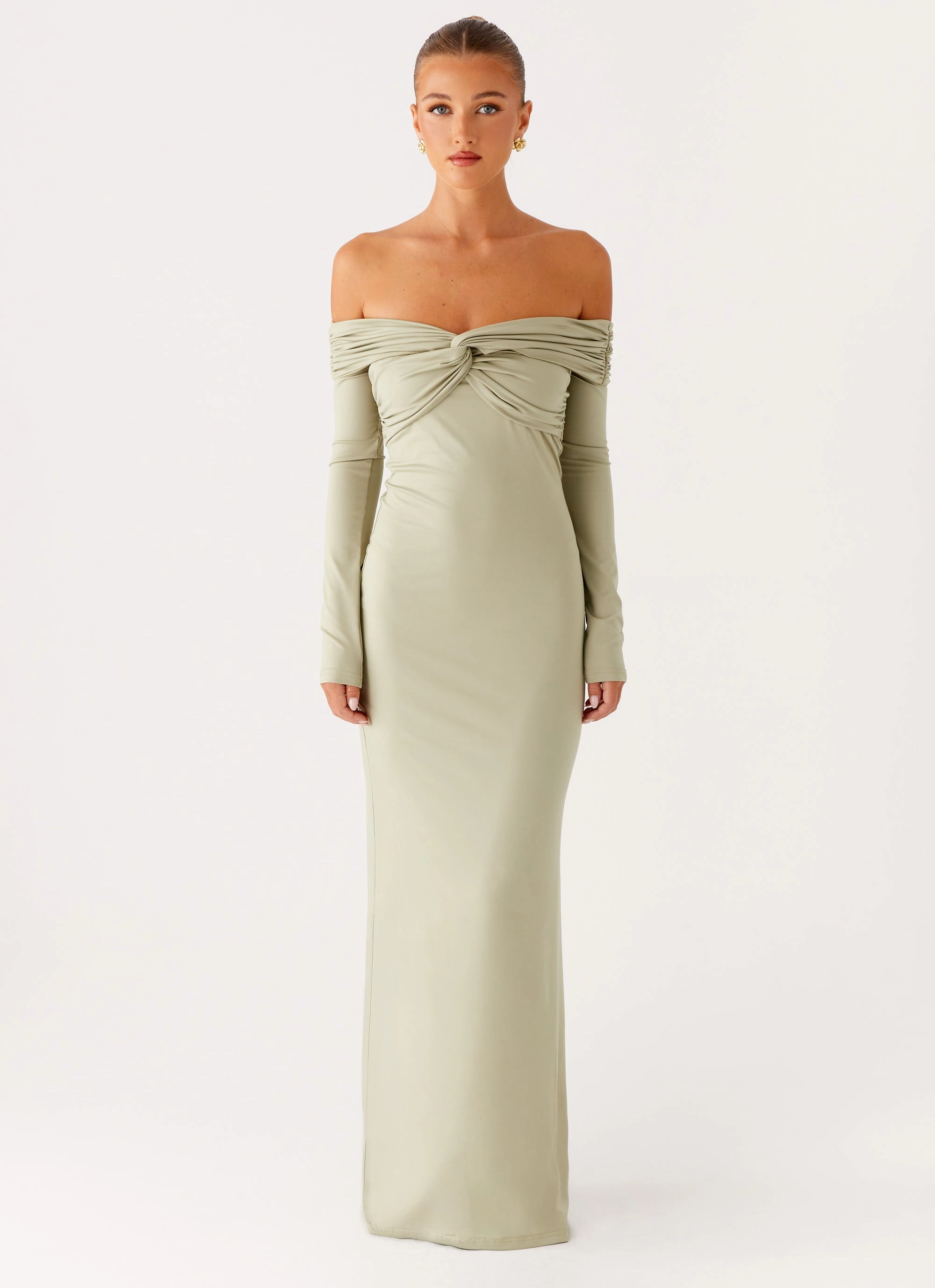 Marla Long Sleeve Maxi Dress - Sage Urban Line tailored look