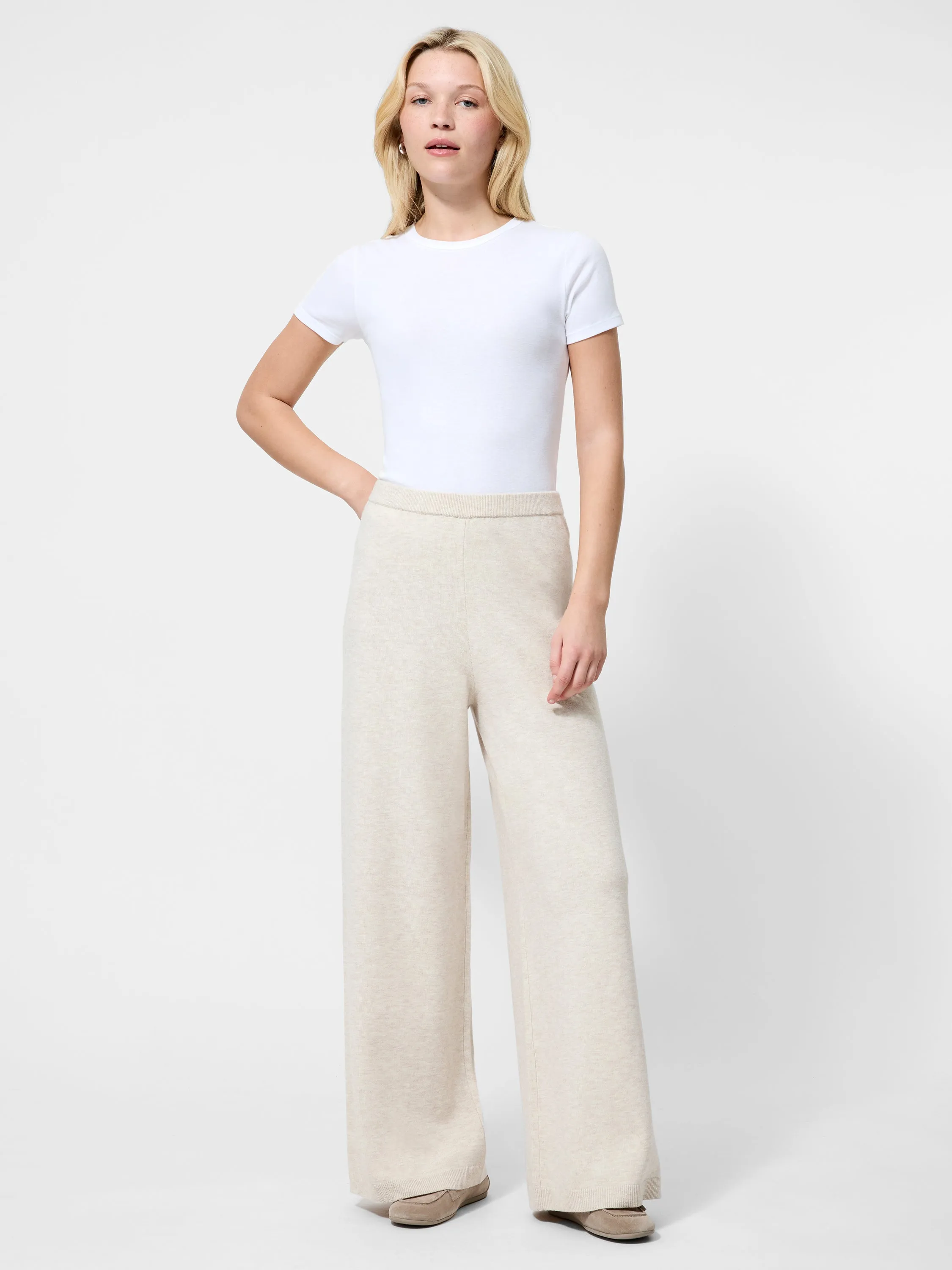 Marley Knit Wide Leg Pant Quick Fit Design All Day Fit