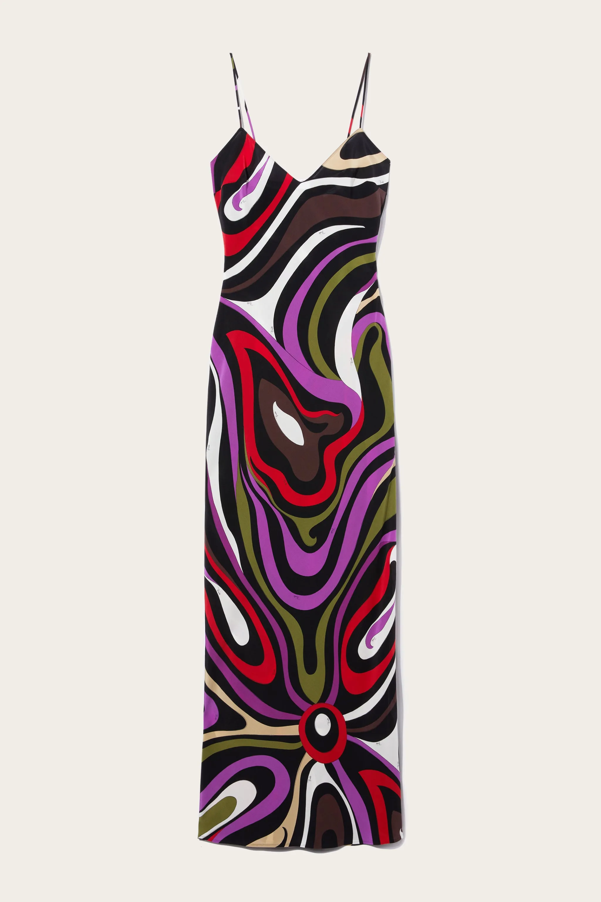 Marmo-Print Silk Dress