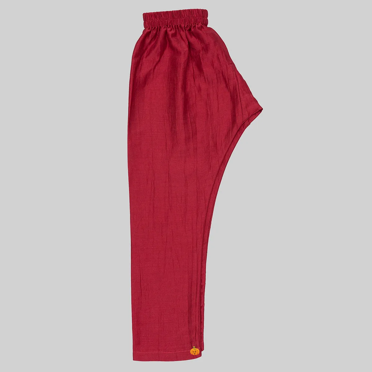 Maroon & Black Embroidered Boys Kurta Pajama