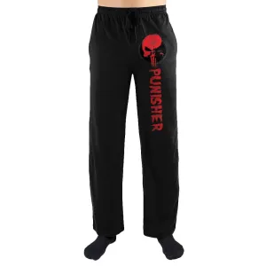 Marvel Comics The Punisher Red Skull Print Men's Loungewear Lounge Pants