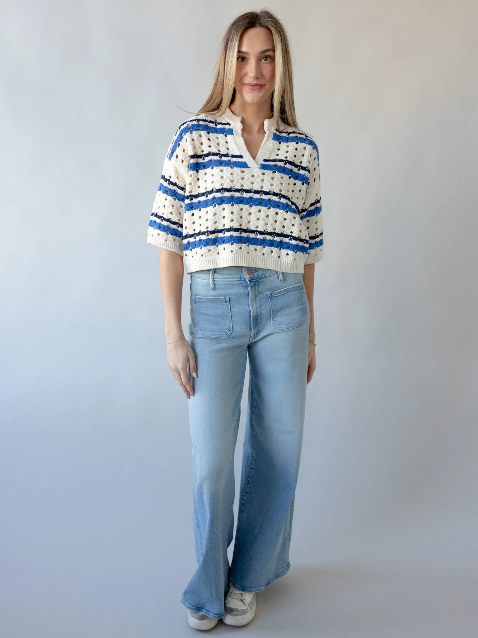 Match Point Sweater- White Casual Wear QuickDrying
