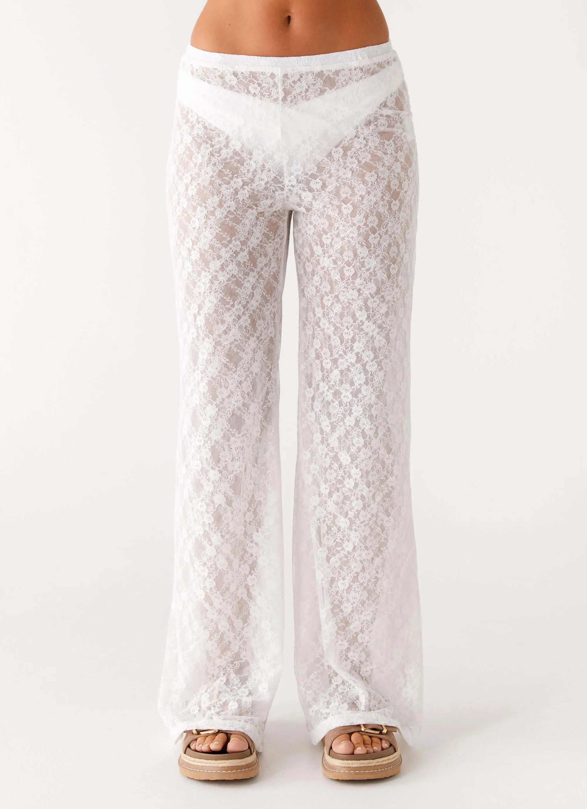All Fit Modern Comfort Matcha Lace Pants - White