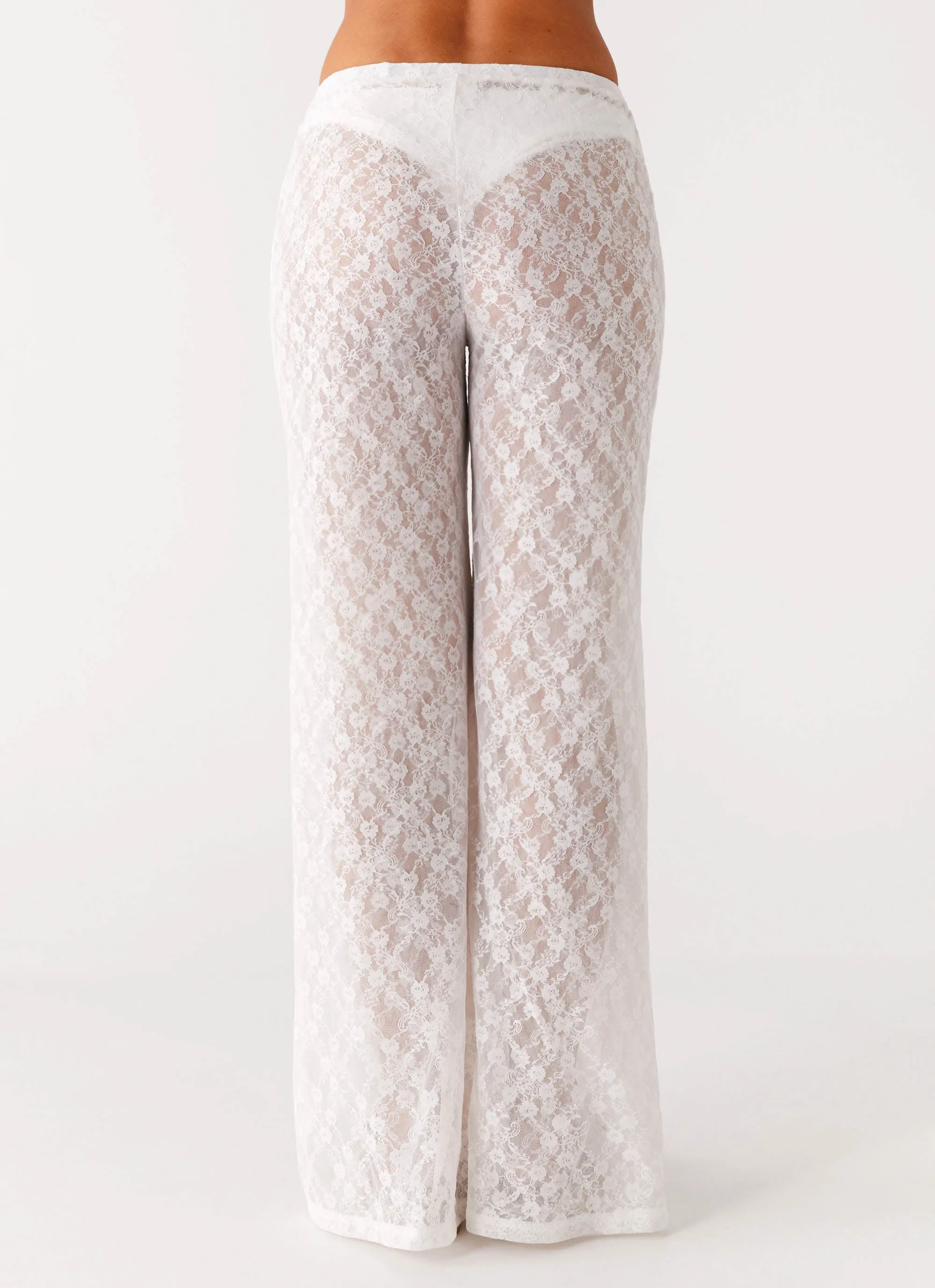 Matcha Lace Pants - White Outdoor Friendly