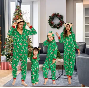 Matching Family Christmas Romper Pajamas. Holiday Jumpsuit Zipper Pajamas. WickedYo