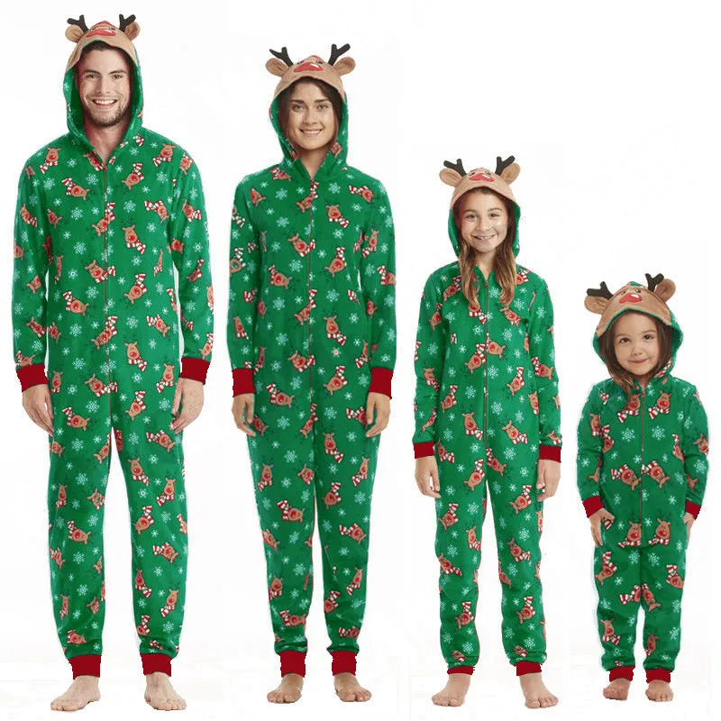 Matching Family Christmas Romper Pajamas. Holiday Jumpsuit Zipper Pajamas. WickedYo