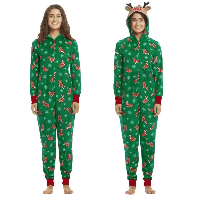 Matching Family Christmas Romper Pajamas. Holiday Jumpsuit Zipper Pajamas. WickedYo