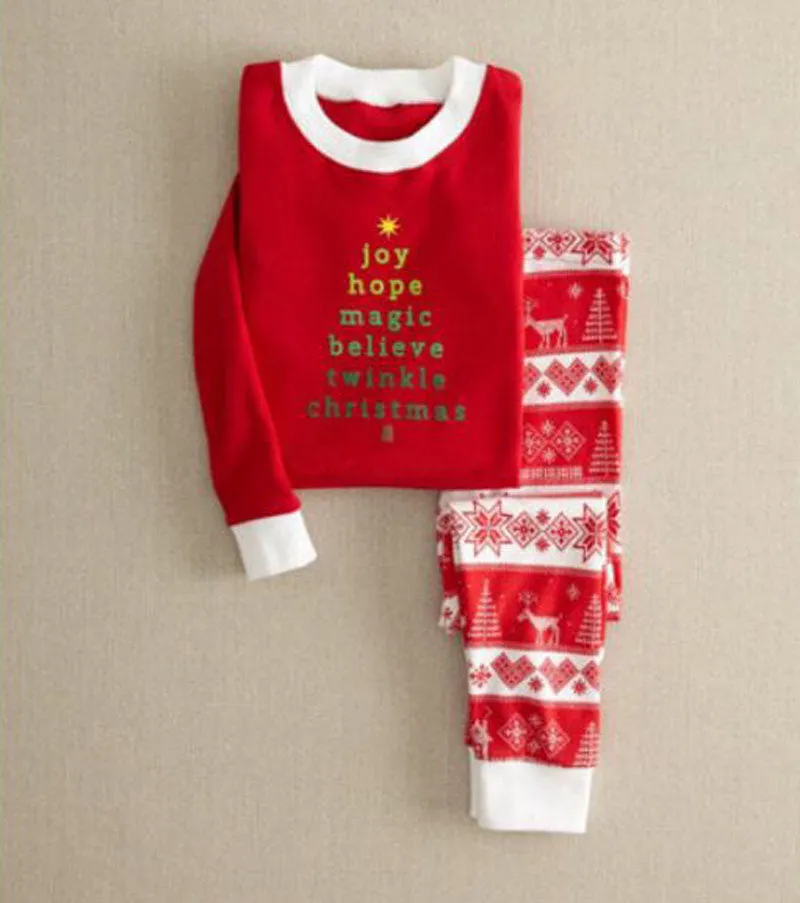 Matching family mom dad kids Christmas pajamas set