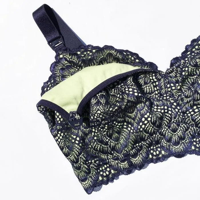 Maternity Bra - Navy Lime