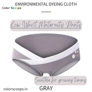 Maternity Panties / underwear / Low waist Maternity Panty - Gray Daisy