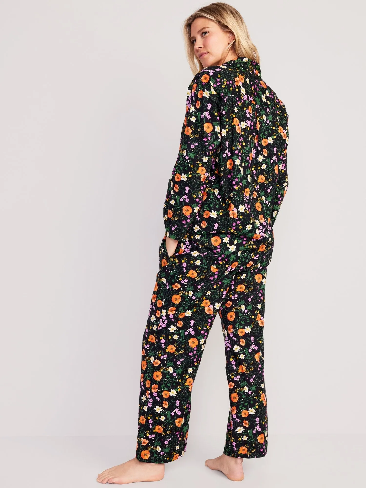 Maternity Printed Poplin Pajama Set