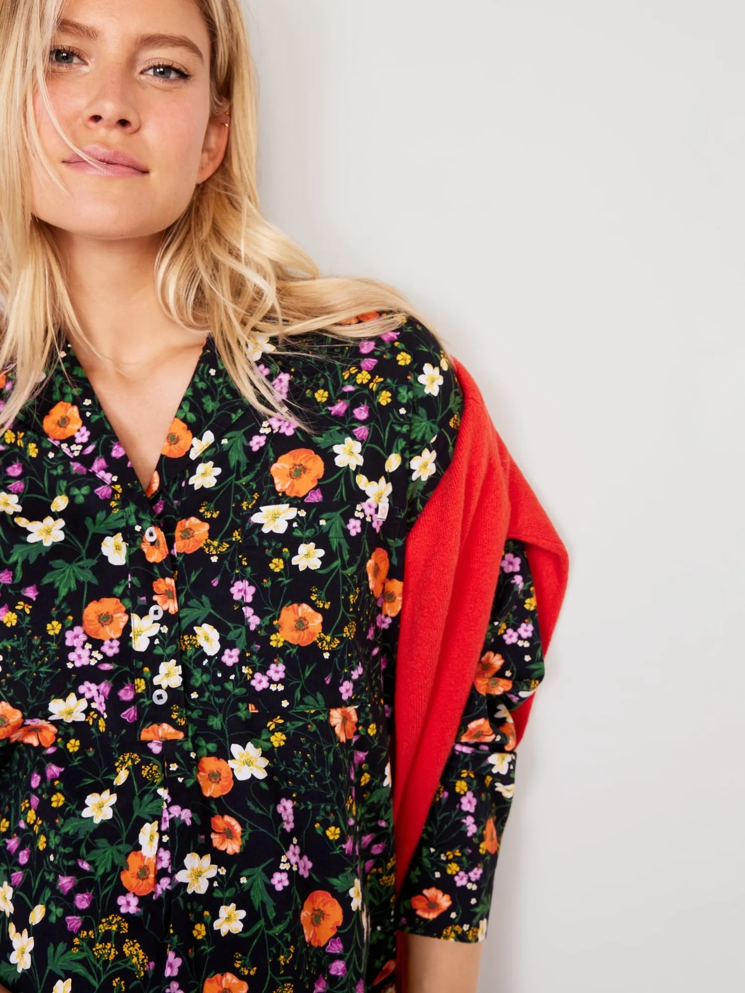 Maternity Printed Poplin Pajama Set