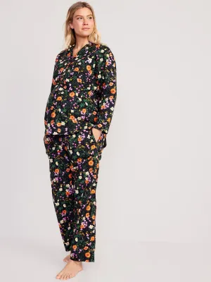 Maternity Printed Poplin Pajama Set
