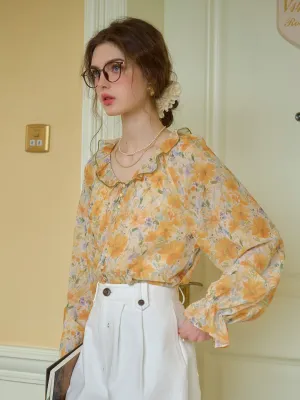 Comfortable fit Matilda Round Neck Floral Blouse