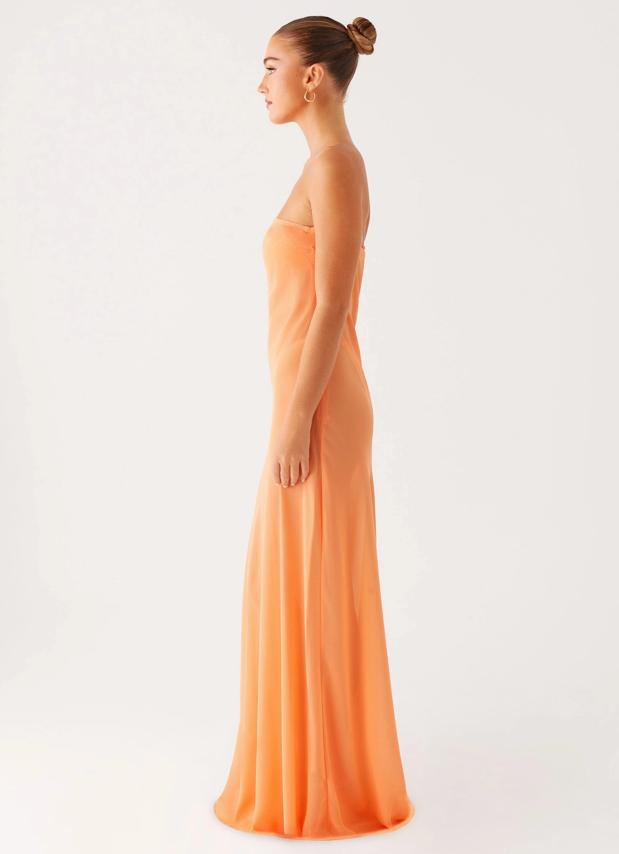 Mattie Strapless Maxi Dress - Orange Chic Layers