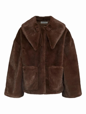 Jacquie Faux Fur Jacket in Carafe Weekend Comfort