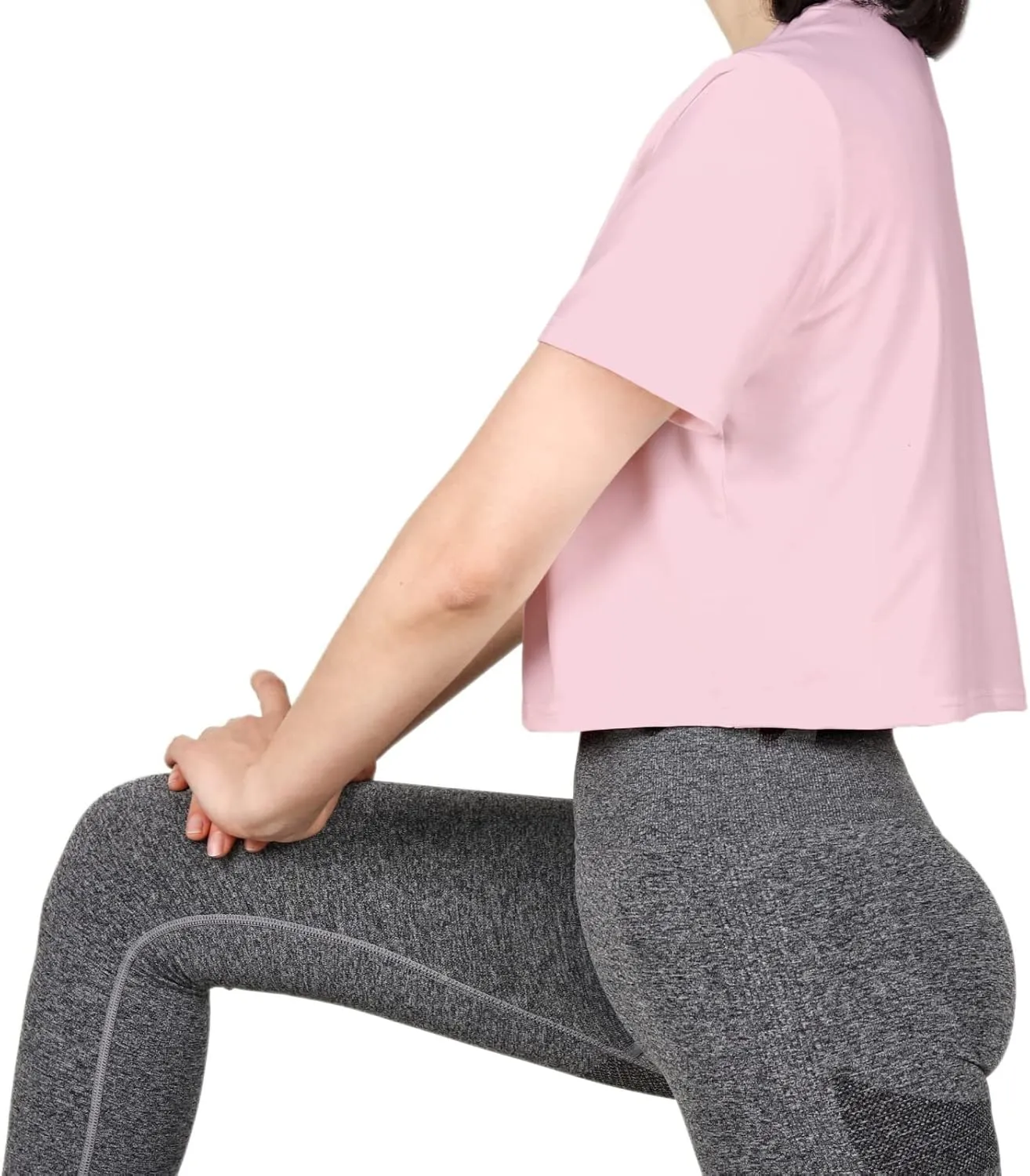 MAX ALLIE Women's Ultra Soft Cropped T Shirt Crew Neck Tees Casual Loose Fit Basic Lightweight
