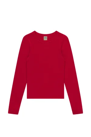 Oversized Fit AbrasionResistant Fabric Max Tee in Red
