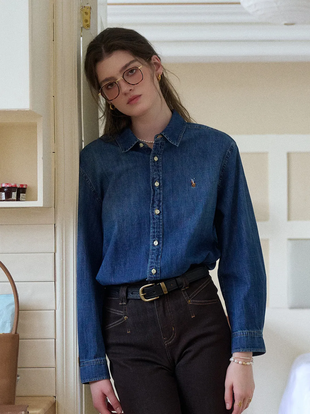 DurableZipper Maxine Lapel 100% Cotton Shirt
