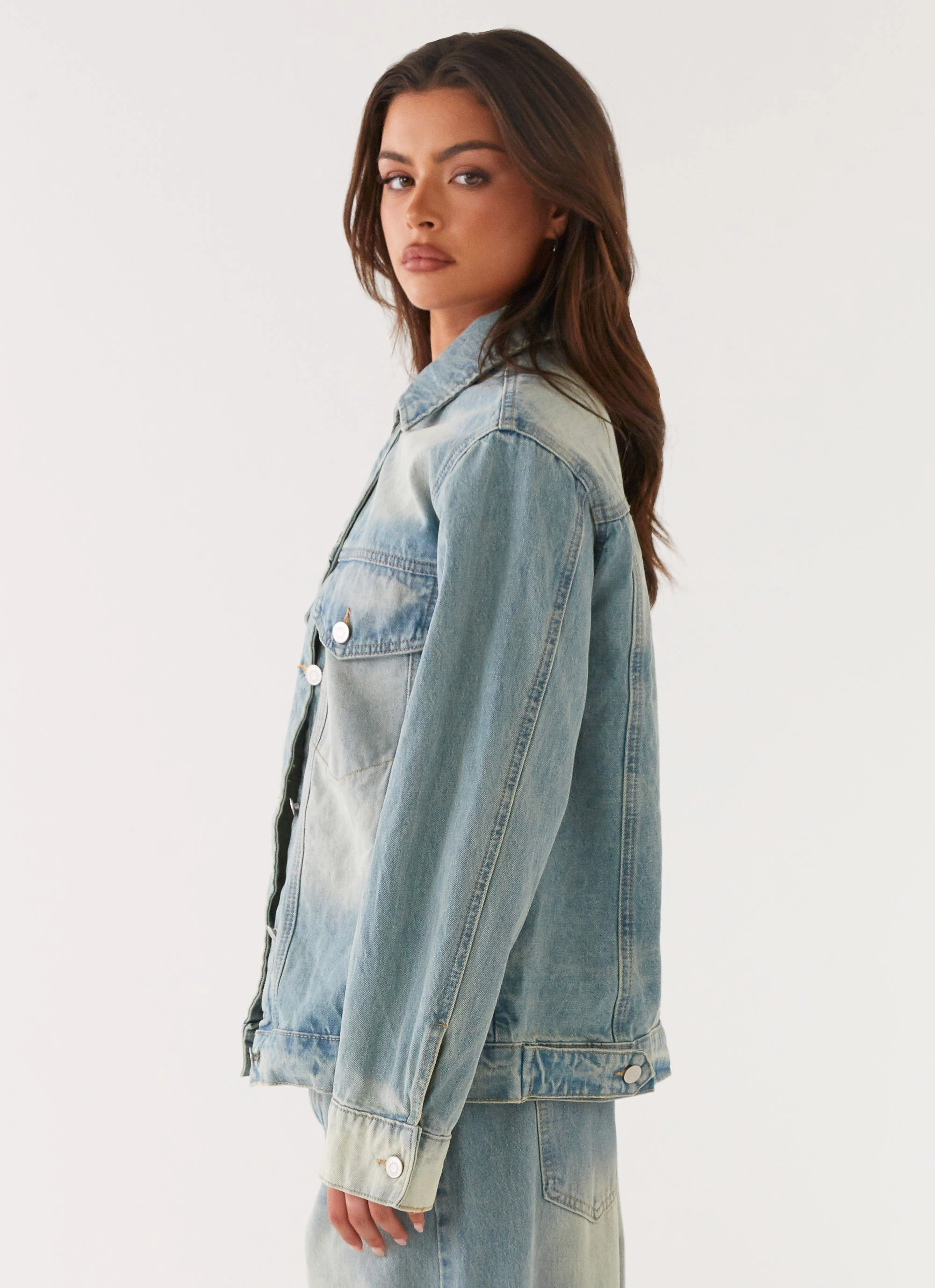 Maxwell Denim Jacket - Washed Blue Grade Frost Shield