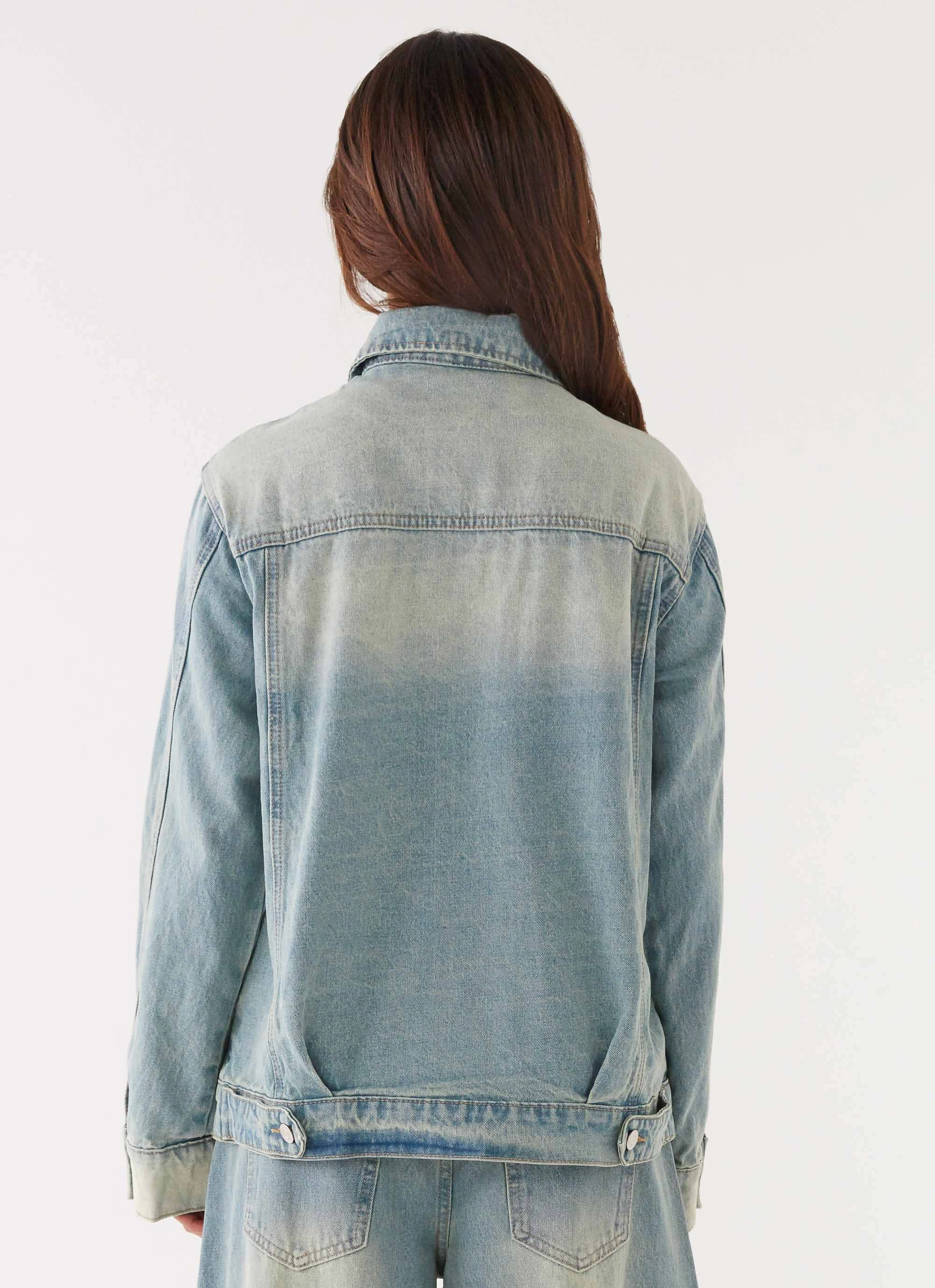 Shelf yoga enthusiasts Maxwell Denim Jacket - Washed Blue