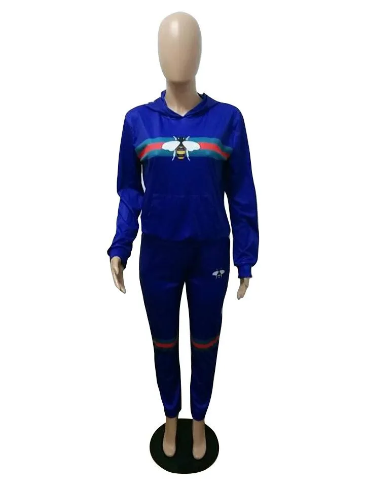 MB FASHION Striped Graphic Hoodie and Jogger Two-Piece Tracksuit 9342 LAST S