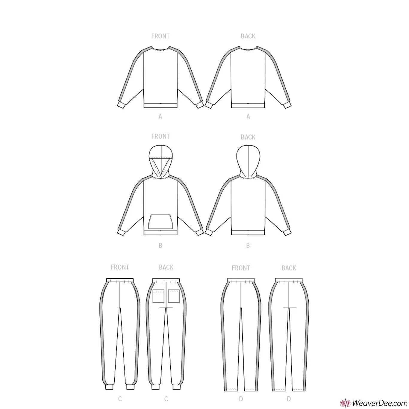 McCall's Pattern M8351 Misses' Lounge Pants, Top & Hoodie