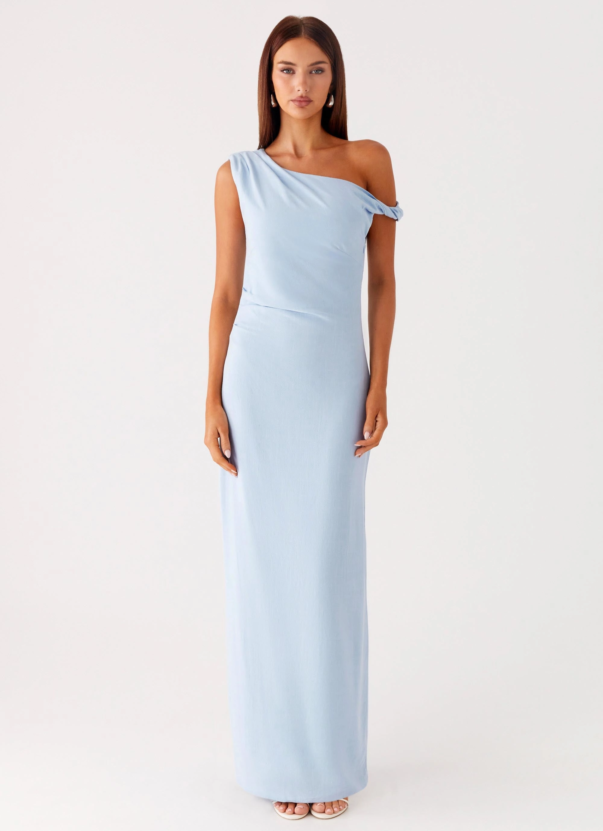 Sleek Cut Comfortable shift dress Mckenna Maxi Dress - Blue