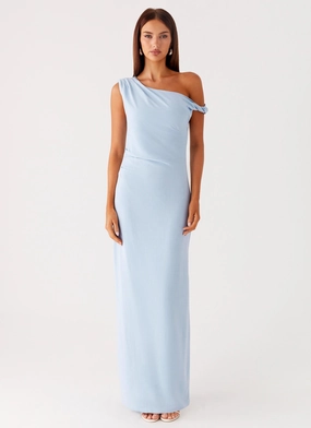Sleek Cut Comfortable shift dress Mckenna Maxi Dress - Blue