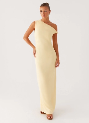 Mckenna Maxi Dress - Yellow Flattering Layer Light Fabric