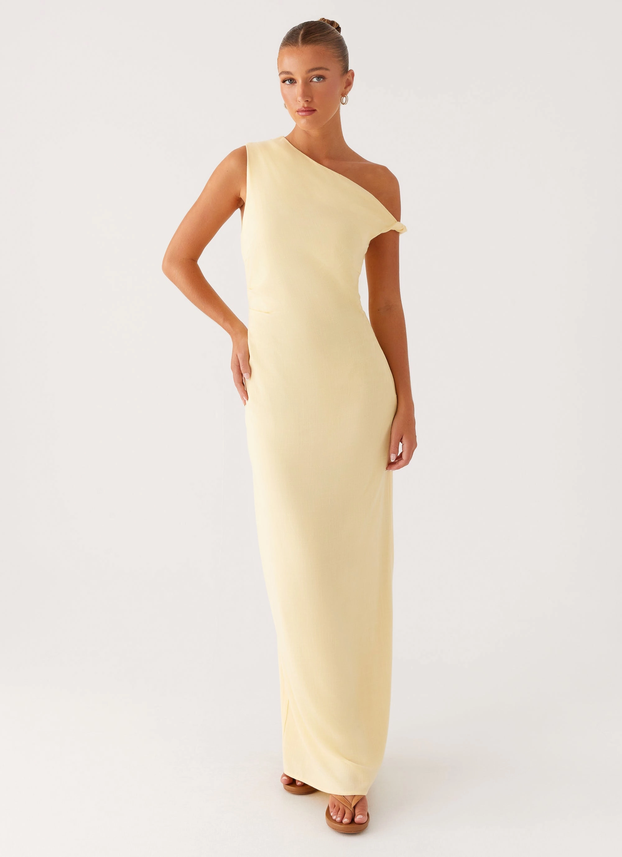 Mckenna Maxi Dress - Yellow Flattering Layer Light Fabric