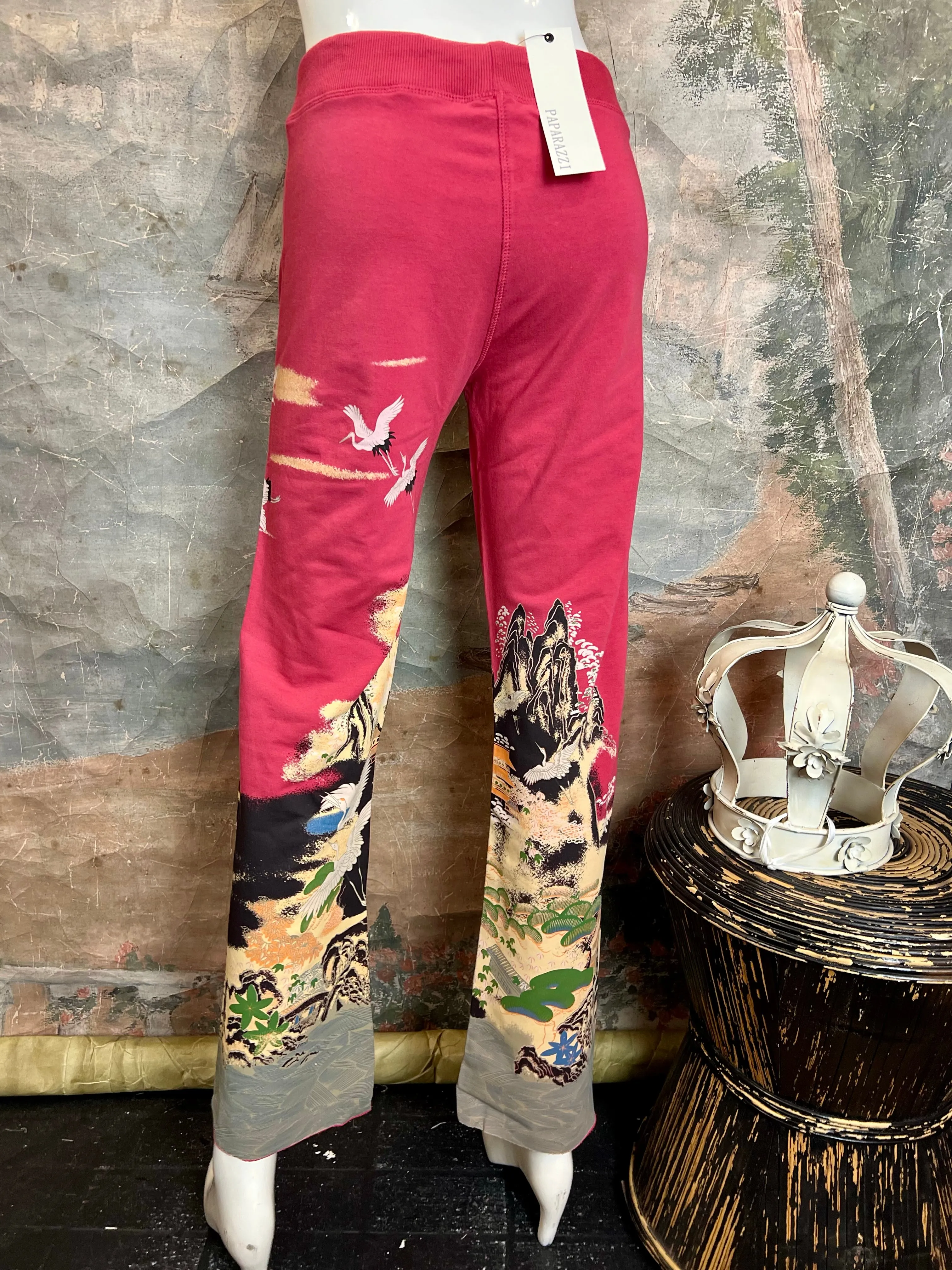 MCP Pull-on Zen Print Pants-CHERRY