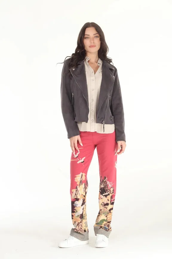 MCP Pull-on Zen Print Pants-CHERRY