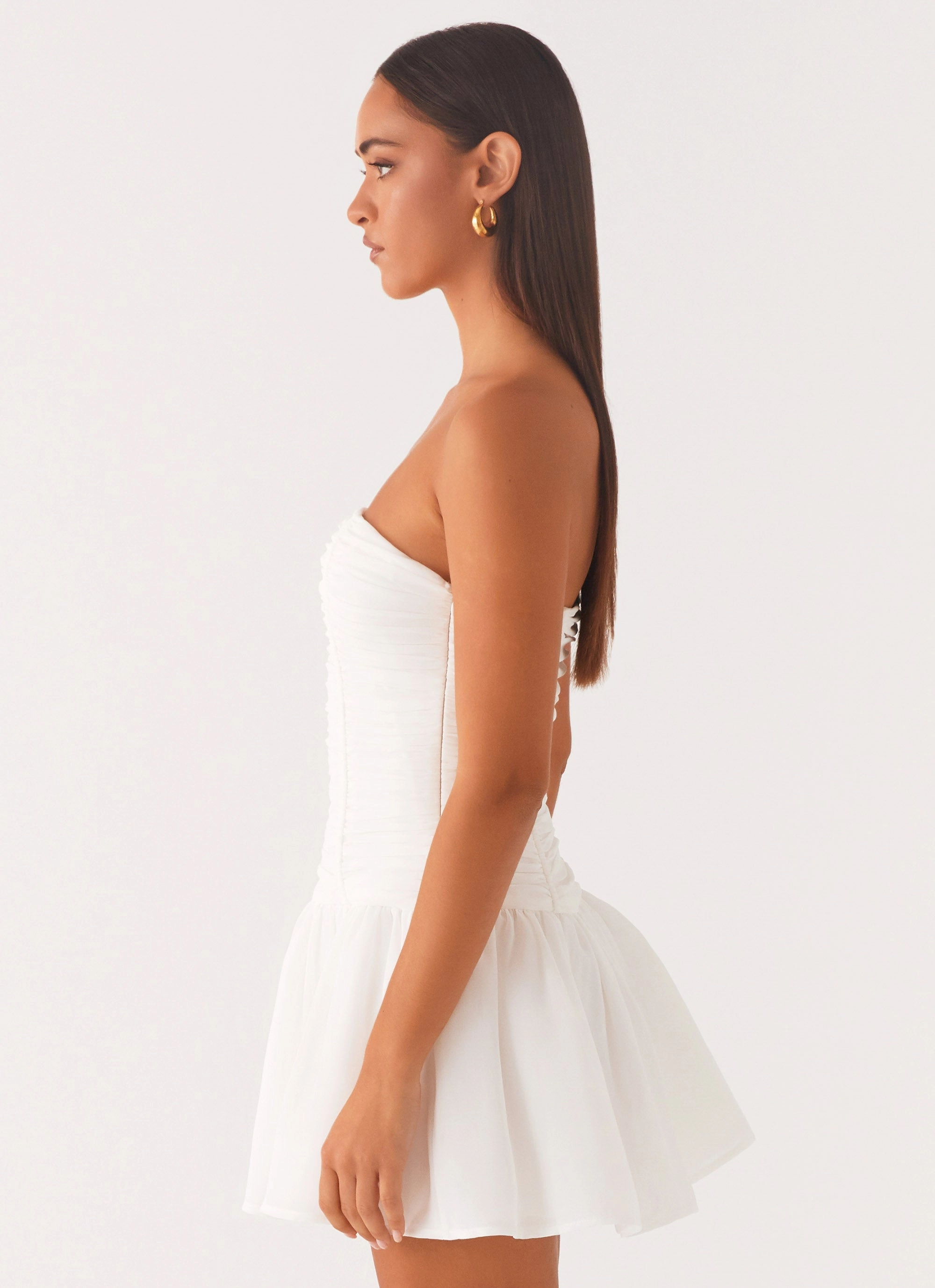 Meadow Dreams Mini Dress - White Adjustable-Length Stylish Cut