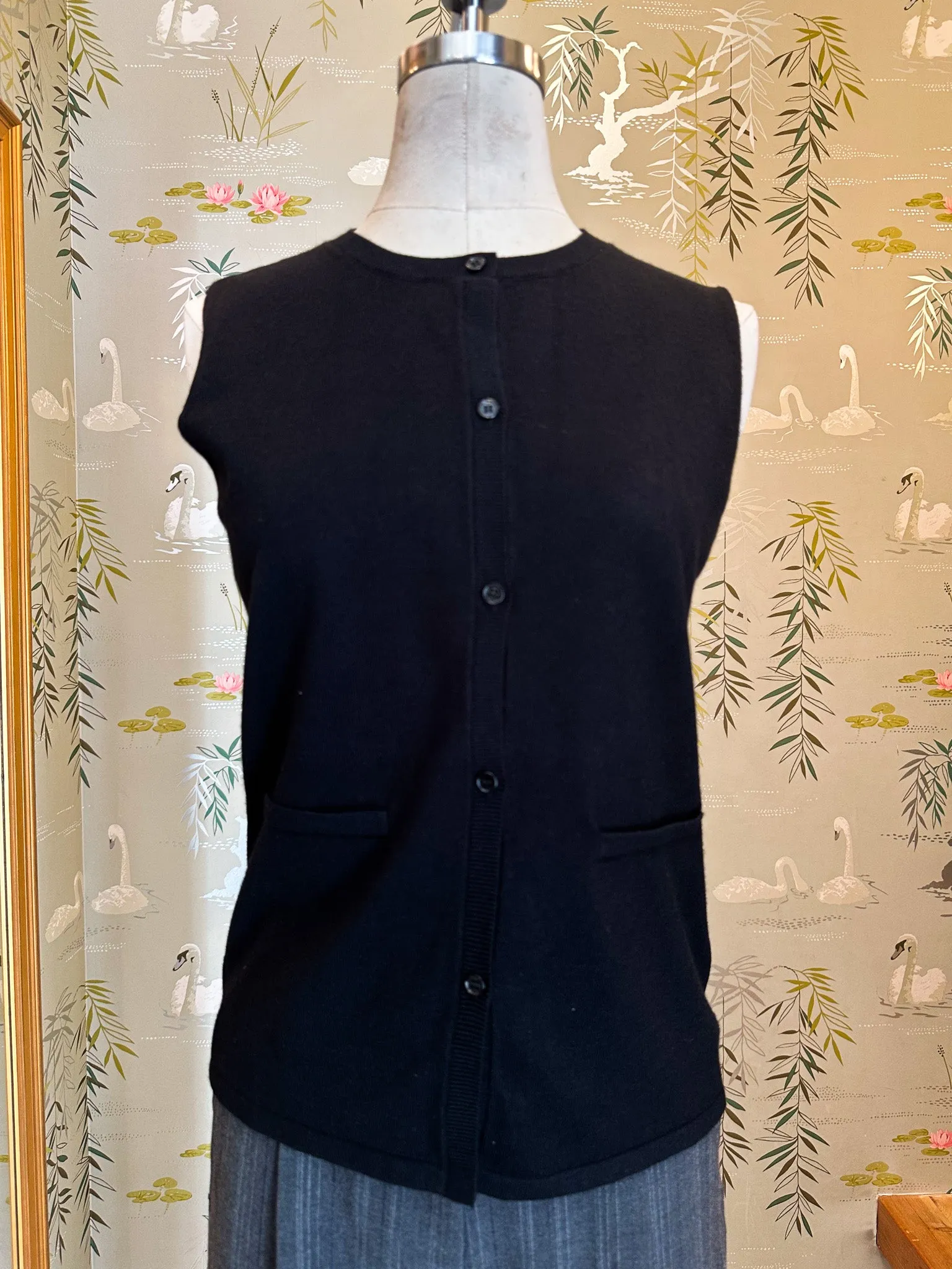 Mel Button Front Knit Vest FeatherlightConstruction ReinforcedArmholes