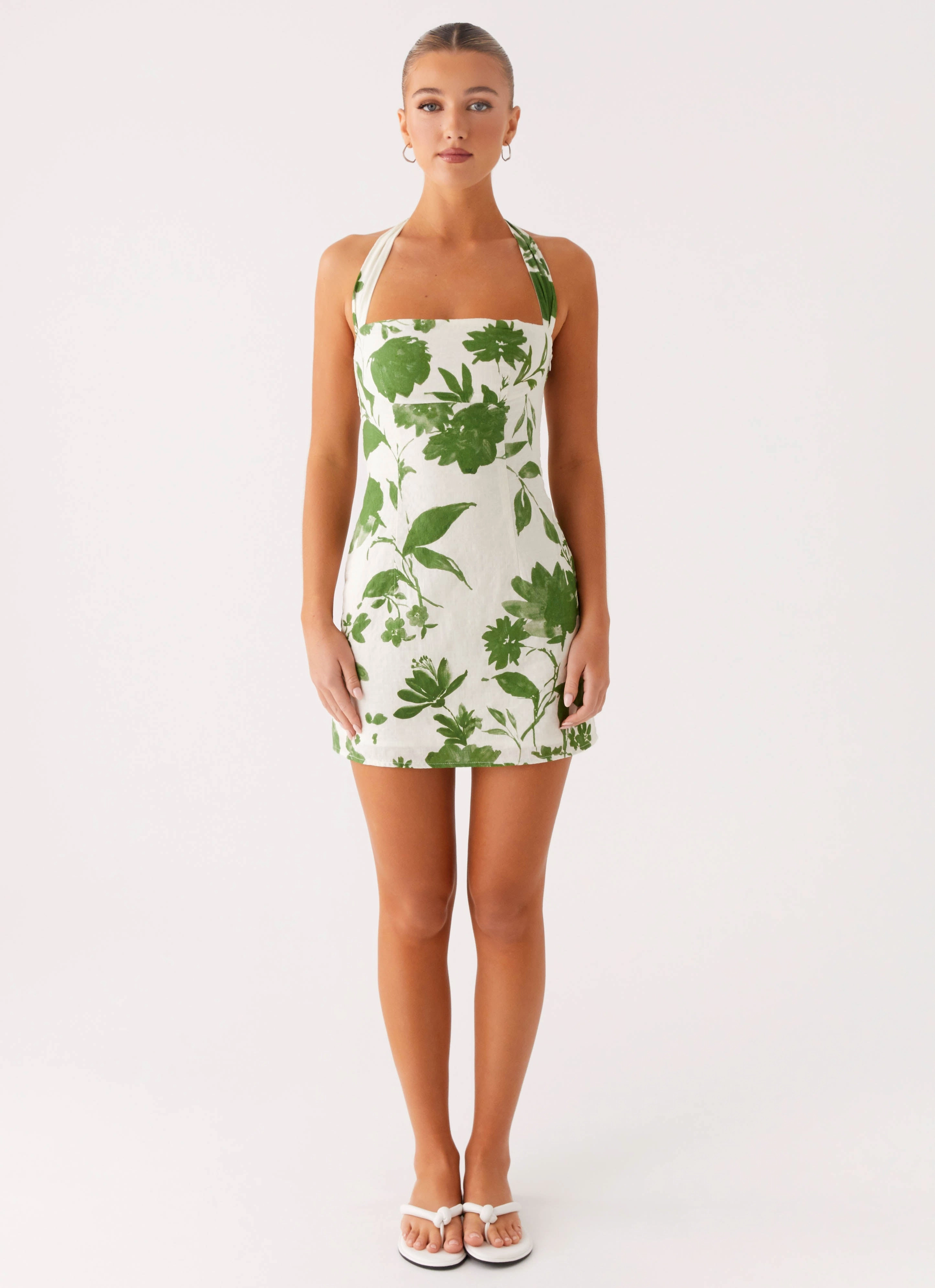 Melora Mini Dress - Verdant Bloom Vibrant Style Art Soul