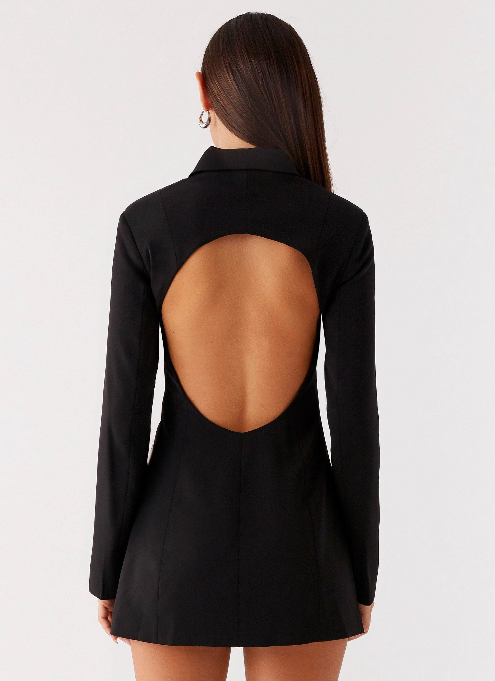 Elegant formal piece Dance-Party Memphis Blazer Mini Dress - Black