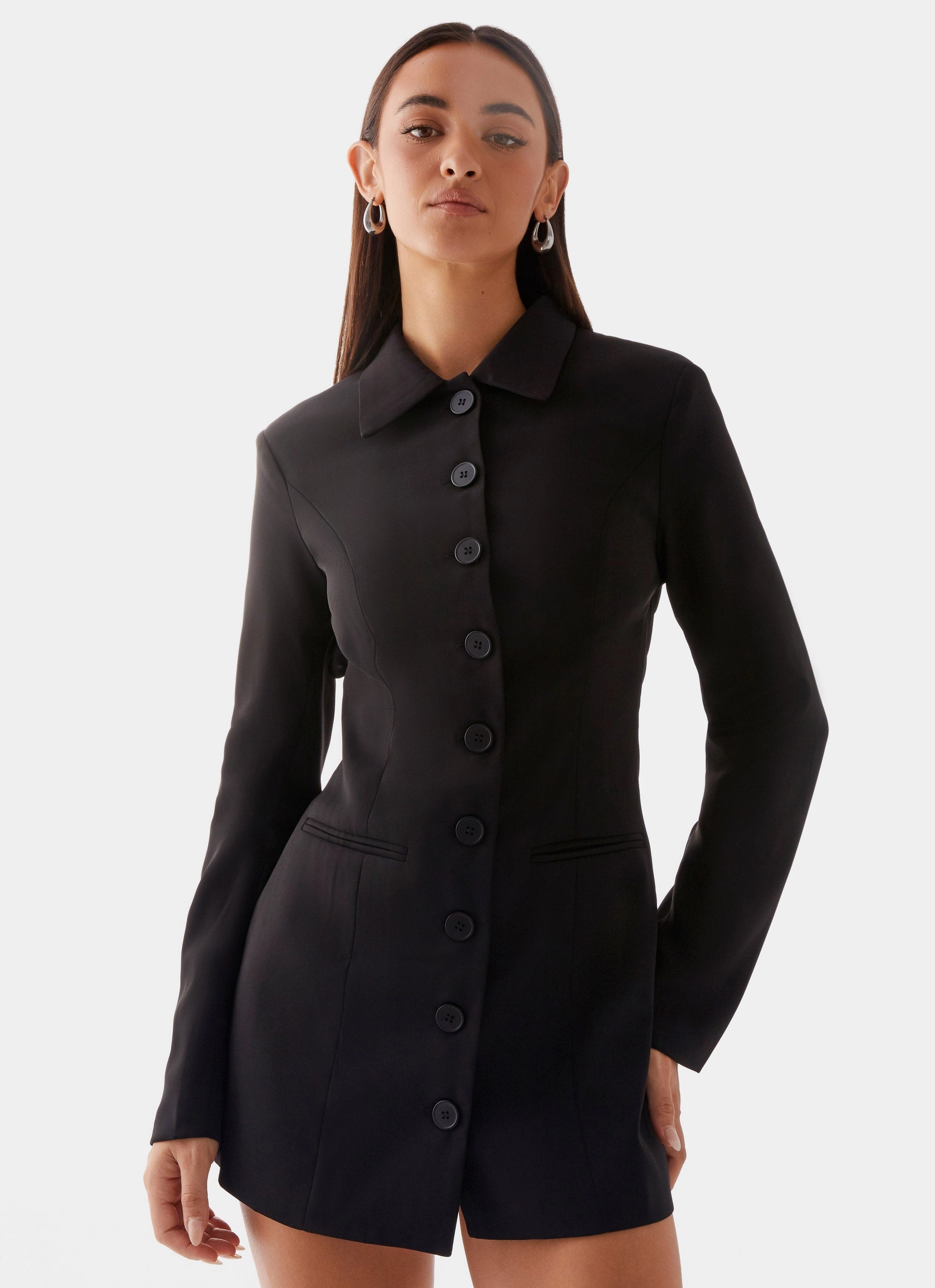 Weekend Feel Memphis Blazer Mini Dress - Black