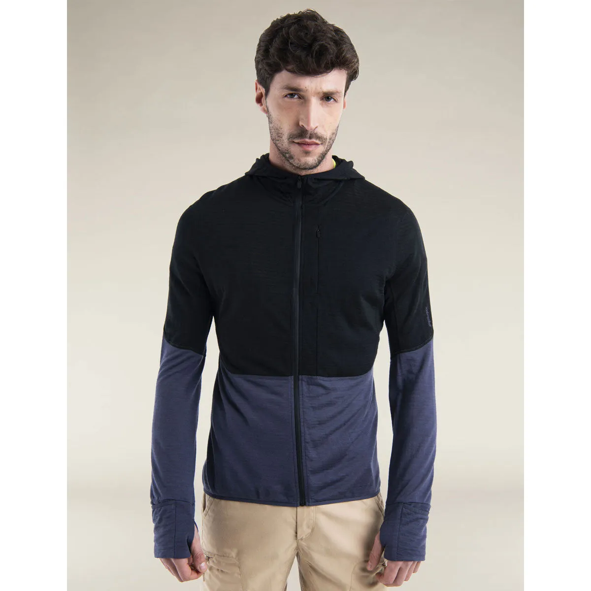 Mens 200 Descender Long Sleeve Zip Hoodie