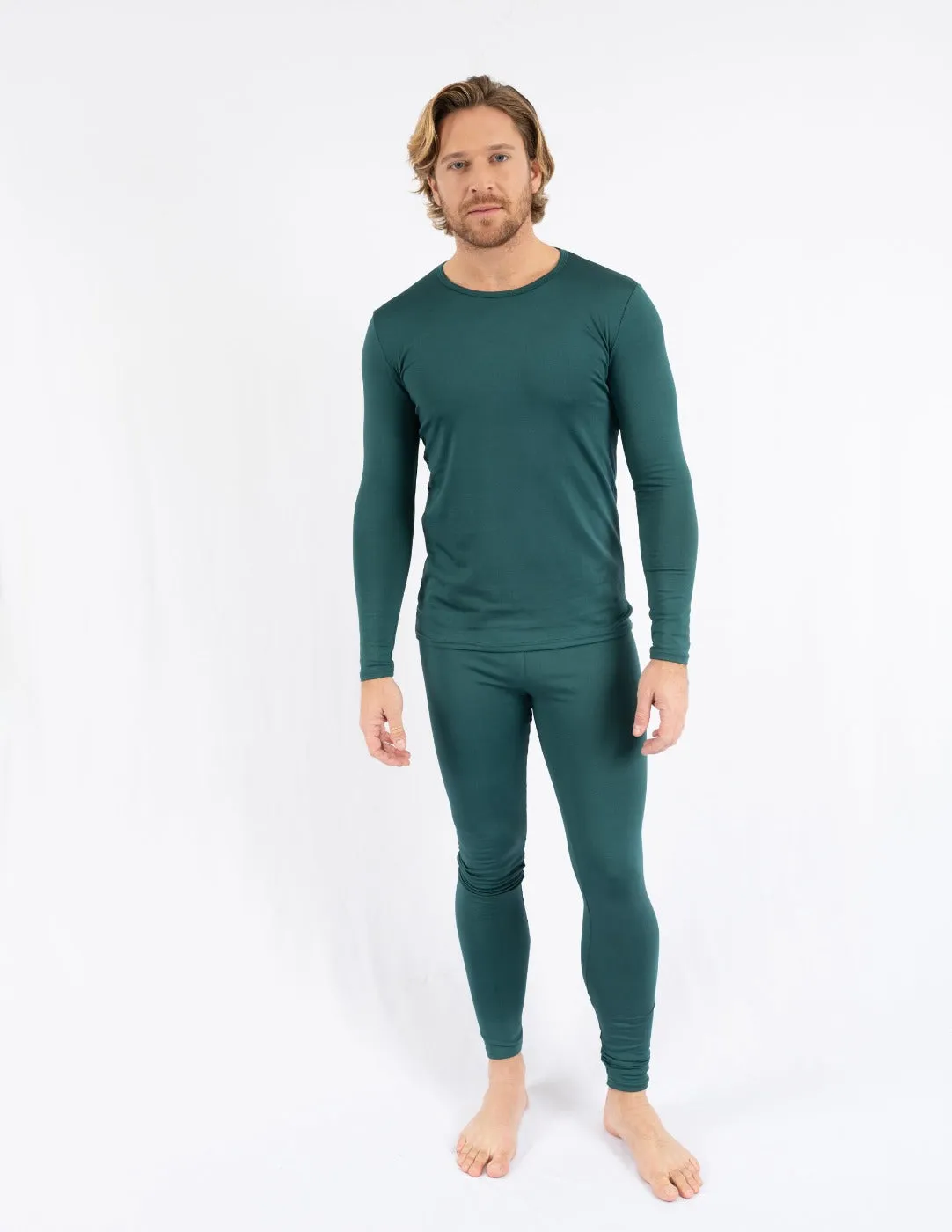 Men's Boho Solid Color Thermal Pajamas