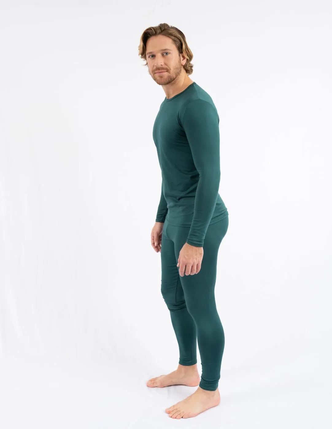 Men's Boho Solid Color Thermal Pajamas