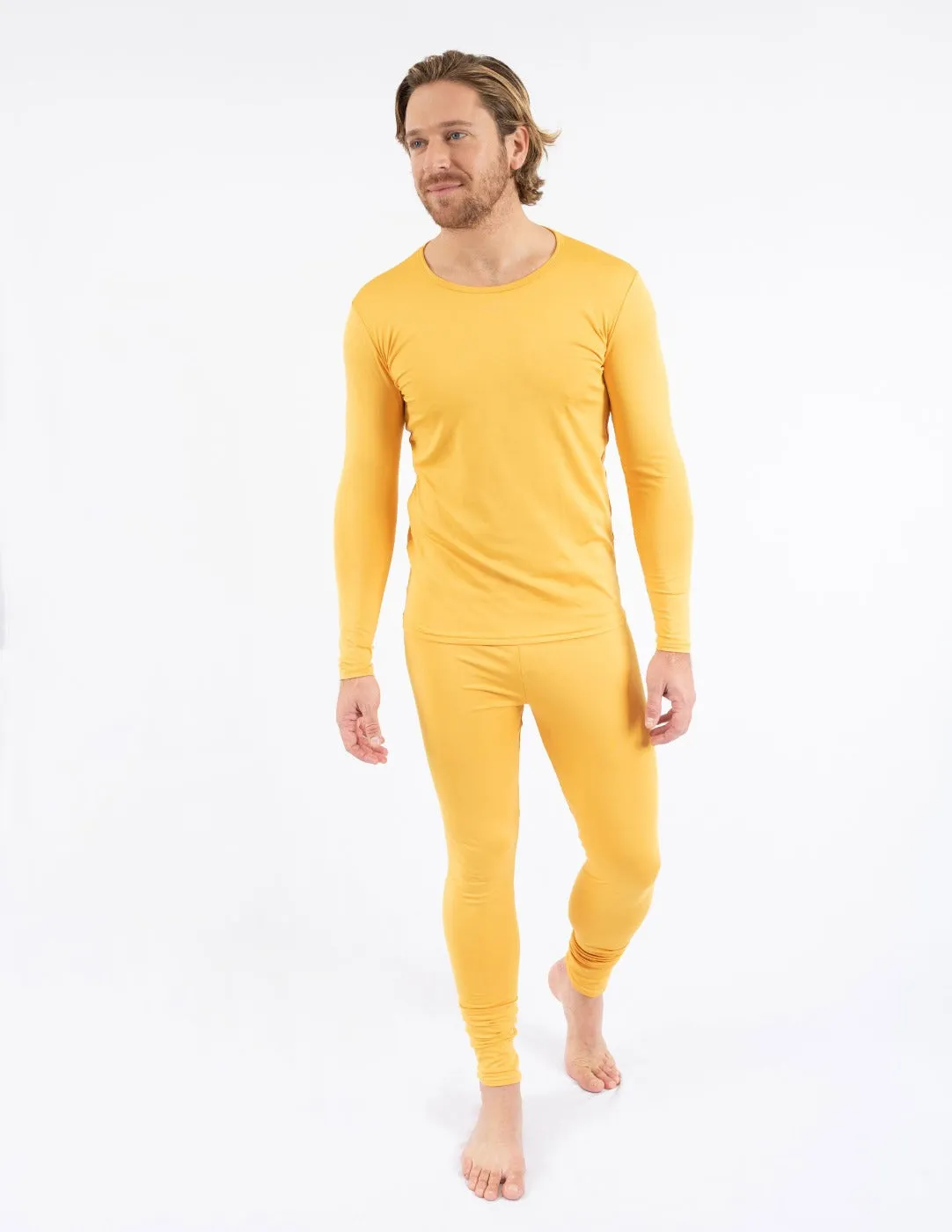 Men's Boho Solid Color Thermal Pajamas