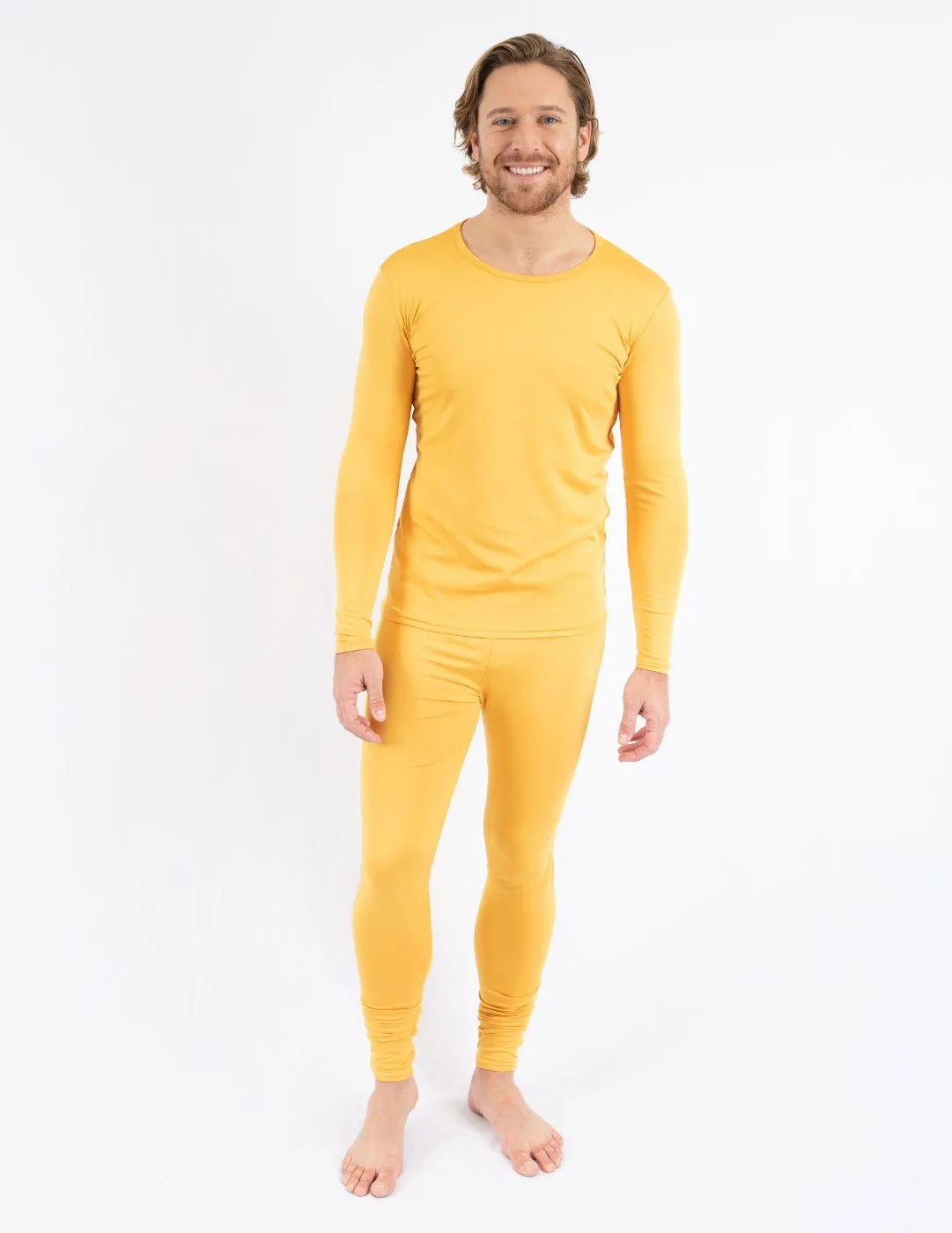 Men's Boho Solid Color Thermal Pajamas