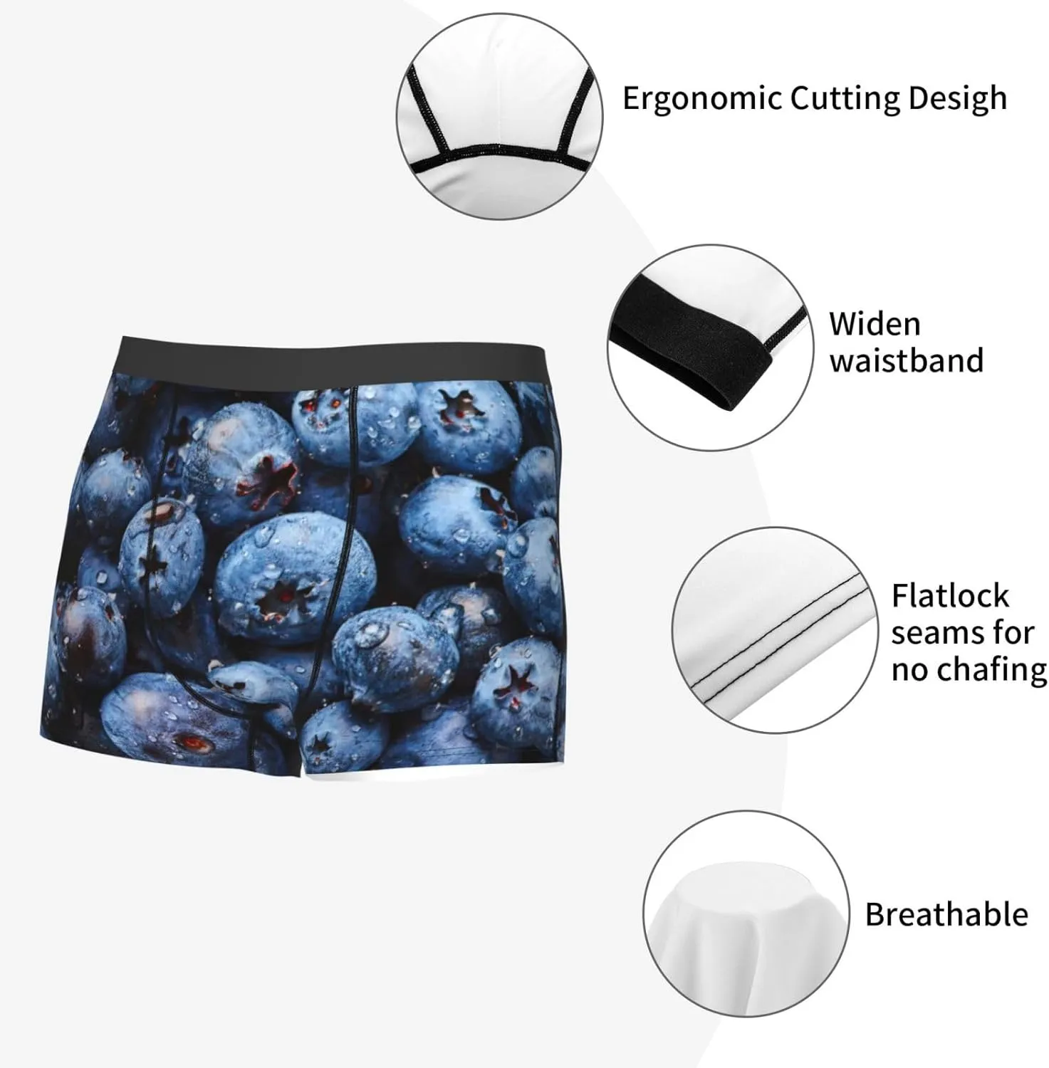 Mens Boxer Briefs Comfortable Breathable Underwear (Onion,)