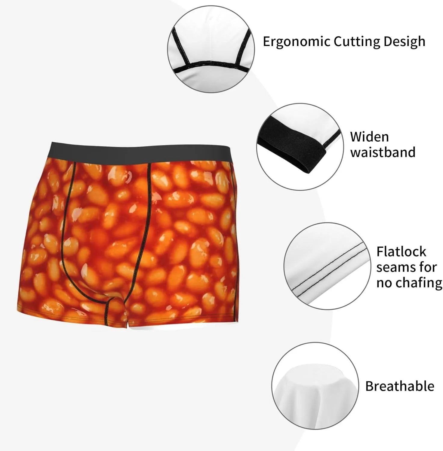 Mens Boxer Briefs Comfortable Breathable Underwear (Onion,)