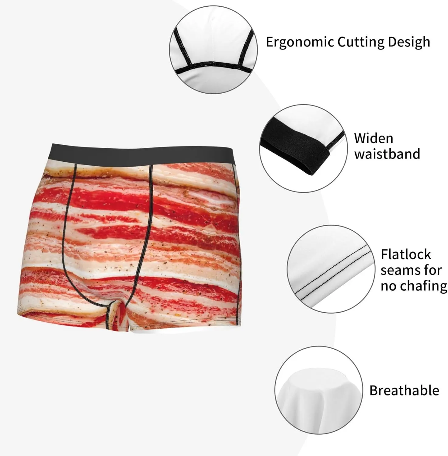 Mens Boxer Briefs Comfortable Breathable Underwear (Onion,)
