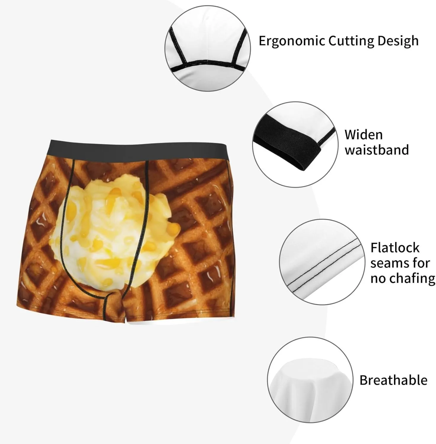 Mens Boxer Briefs Comfortable Breathable Underwear (Onion,)