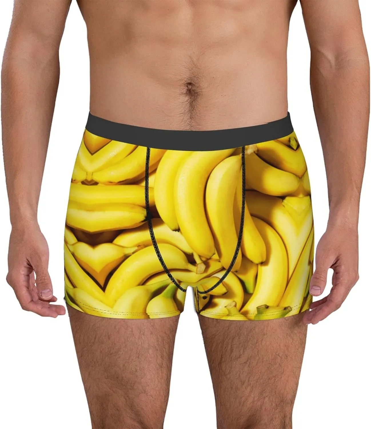 Mens Boxer Briefs Comfortable Breathable Underwear (Popcorn,)
