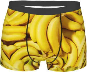 Mens Boxer Briefs Comfortable Breathable Underwear (Popcorn,)