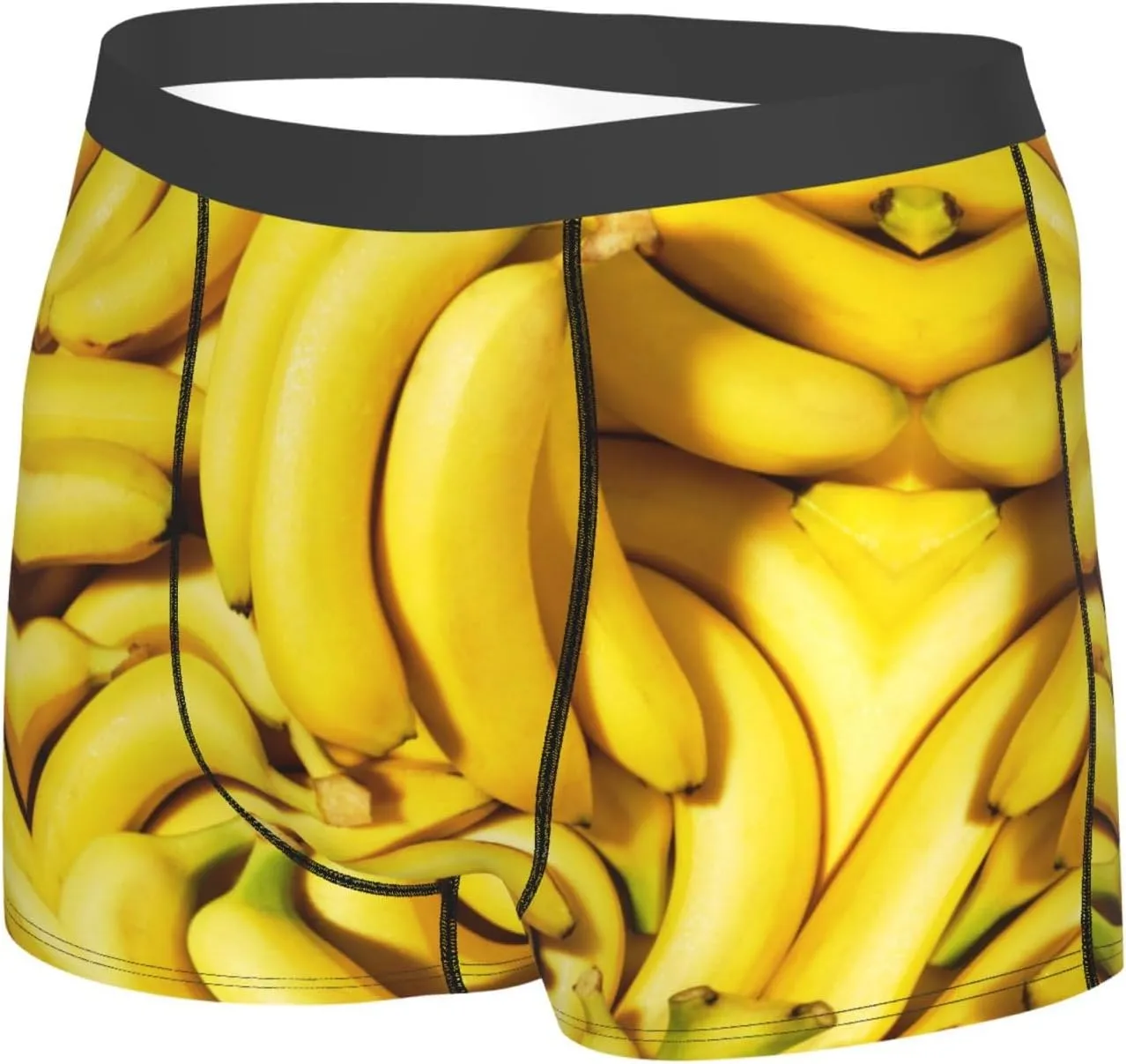 Mens Boxer Briefs Comfortable Breathable Underwear (Popcorn,)
